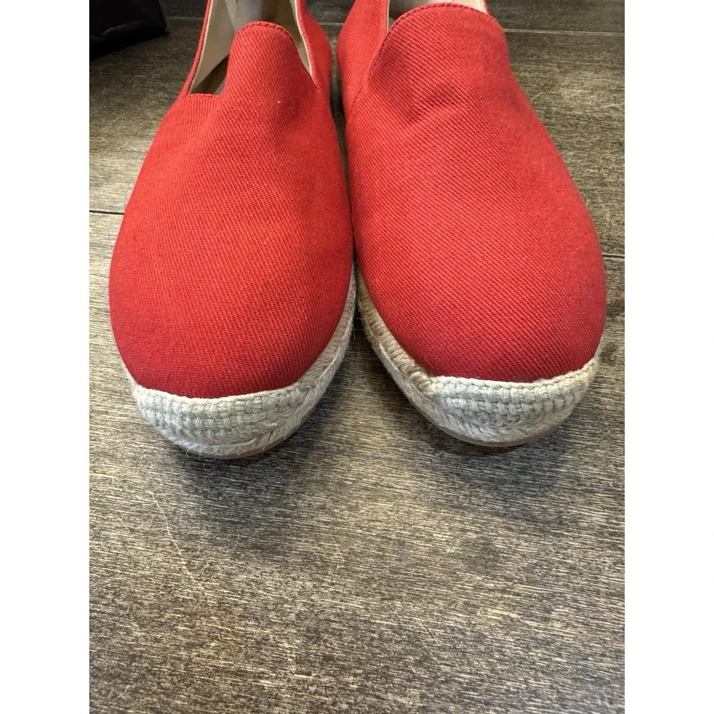 NWOT!! Stuart Weitzman‎ Dree Flat Espadrille Red Size US 9.5 EUR 40 Nautical